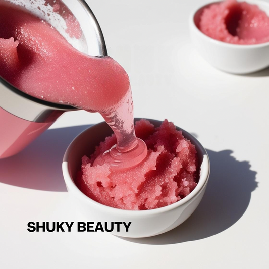 Shukybeauty 2 in 1 lip therapy, lip scrub and lip balm set, overnight lip softening therapy.